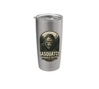 Grafica vintage del Pacifico nord-occidentale del Sasquatch Guardian Peaks Bicchiere termico in acciaio inox doppia parete