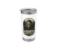 Grafica vintage del Pacifico nord-occidentale del Sasquatch Guardian Peaks Bicchiere termico in acciaio inox doppia parete
