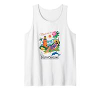 Grafica Vintage della Carolina del Sud Uomini Donne Carolina del Canotta