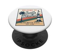 Grafica vintage della Carolina del Sud Uomini Donne Carolina del PopSockets PopGrip Adesivo