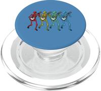 Grafica vintage di scheletri e banjo arcobaleno danzante PopSockets PopGrip per MagSafe