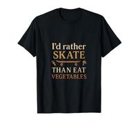 Grafica vintage Serif per skateboard I'd Rather Skate Maglietta