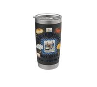 Grafica vintage souvenir della funivia della baia di San Francisco Bicchiere termico in acciaio inox doppia parete