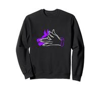 Grafica viola con scritta "Feed The Wolf Within" Felpa