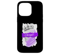 Grafica viola The Crown Never Slips Viola Custodia per iPhone 14 Pro Max
