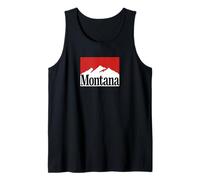 Grafica Washington Mountain Rosso/Bianco retrò Stile Vintage Canotta