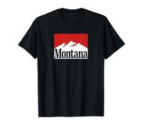 Grafica Washington Mountain Rosso/Bianco retrò Stile Vintage Maglietta
