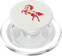 Grafica Western con stella equestre Red Fire Horse PopSockets PopGrip per MagSafe
