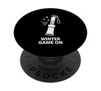 Grafica Winter Duck Call per fan dei cacciatori di uccelli acquatici PopSockets PopGrip Adesivo