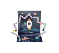 Grafica workshop |Pretty Pop Up Biglietto | tridimensionale | Happy Birthday Saluti galattici per il tuo compleanno