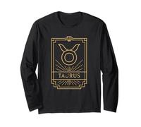 Grafica zodiacale Art Deco Taurus Maglia a Manica