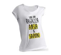 Graficamente - Maglietta Ansia & Sapone - Tshirt Idea Regalo Gadget