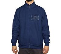 Grafiche Pilia Industria Grafica Felpa Jacket Zip Personalizzabile Fronte e Retro con Tuo Testo e Immagini - Uomo - Blu Notte (M)