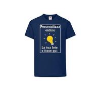 Grafiche Pilia Industria Grafica Tshirt Manica Corta-Personalizzabile Online Fronte Retro - Vari Colori (M, Regular, Blu Notte)