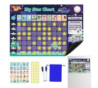 Grafici magnetici per core, colorful Responsibility Tracker Board with Fun Icons, Reusable Dry Erase Chart for Daily Tasks and Routine Building, Kids, Boys Girls, 16.93x12.01x0.59inch