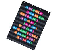 Grafici tascabili standard, trasparenti, 10 tasche, da appendere alla parete, per lezioni di insegnanti, in classe o a casa, da appendere alla parete, con tasche trasparenti