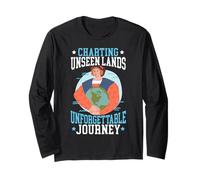 Grafici Terre Invisibili Viaggio indimenticabile Columbus Day Maglia a Manica
