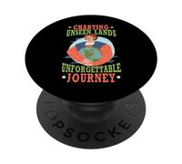 Grafici terre invisibili Viaggio indimenticabile Columbus Day PopSockets PopGrip Adesivo