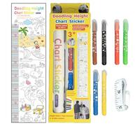 Grafico a crescita, grafico di altezza - Sovrano di altezza scarabocchiale - Adesivo per pareti in crescita decorativa per la sala giochi in aula per bambini della scuola materna