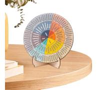Grafico a ruota sentimenti - Esposizione di salute mentale, strumento di psicologia del legno | Rotonda per terapia codificata a colori per ufficio, aula, scrivania, consulenza dekorati
