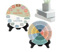 Grafico A Ruote Di Sentimenti, 2x Grafico A Ruote Di Affrontamento In Legno Con Supporto, Decorazione Di Psicologia, Tabella Di Sentimento Mentale Per Consigliere Scuola, Terapista Di Consulenza