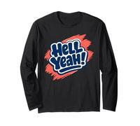Grafico affermativo con Scritta Hell Yeah! Maglia a Manica