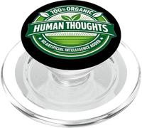 Grafico aggiunto anti-IA di pensieri umani organici al 100% PopSockets PopGrip per MagSafe