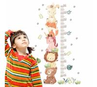 Grafico 'altezza per bambini - Simpatici adesivi murali con misurazione 'altezza | Decalcomanie da muro per bambini con animali, adesivo grafico di crescita in PVC impermeabile per cameretta dei bambi