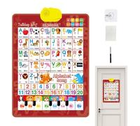 Grafico Da Parete Con Alfabeto - Poster Di Apprendimento Parlante | Lavagna Con Numeri E Lettere Bilingue, Giocattolo Interattivo Per Musica Per Pianoforte, Grafico Educativo Con Suono Tattile Per Reg