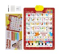 Grafico Da Parete Con Alfabeto - Poster Didattico, Giocattolo Interattivo Bilingue Parlante, Poster Didattici Per Bambini Con Musica Spagnola E Inglese | Per Le Età 3-8 Aula Di Sviluppo Linguistico Pr