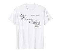 Grafico degli Uomini del Diagramma del Motore dellautomobile del Maglietta