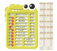 Grafico dei compiti per i bambini, Grafico della routine della buonanotte | della responsabilità per i bambini | Con il cursore della lista di controllo riutilizzabile Scheda di check-in per l