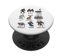 Grafico dei criptidi Folklore Cryptid Creature Mitiche PopSockets PopGrip Adesivo