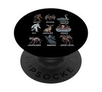 Grafico dei criptidi Folklore Cryptid Creature Mitiche PopSockets PopGrip Adesivo