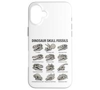 Grafico dei fossili del teschio di dinosauro Paleontologia preistorica Custodia per iPhone 16 Plus