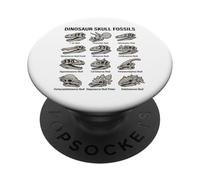 Grafico dei fossili del teschio di dinosauro Paleontologia preistorica PopSockets PopGrip Adesivo