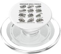 Grafico dei fossili del teschio di dinosauro Paleontologia preistorica PopSockets PopGrip per MagSafe