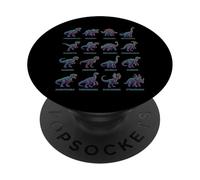 Grafico dei nomi delle specie preistoriche Paleontologia dei dinosauri PopSockets PopGrip Adesivo