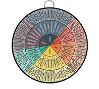 Grafico dei sentimenti con ruota dei colori, poster rotondo per la consapevolezza di sé, grafico a ruota in metallo, cartello in latta con terapeuta e emozioni, poster vintage con ruota dei colori