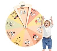 Grafico dei sentimenti - Ruota emotiva in legno da 24 cm, decorazione creativa di psicologia, strumento di insegnamento del comportamento, per la comunicazione dei bambini, consulenza in classe