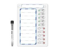 Grafico del lavoro per bambini Cancella a secco Grafico di lavoro Lista di controllo Tabella di routine per la pianificazione della routine domestica Cancella a secco Grafico di lavoro Tabella di