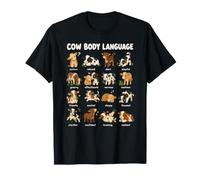 Grafico del Linguaggio Corporeo della Mucca: Pose Carine del Maglietta