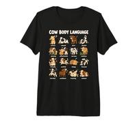 Grafico del Linguaggio Corporeo della Mucca: Pose Carine del Maglietta Premium