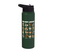 Grafico Del Linguaggio Corporeo Della Mucca: Pose Carine Del Stainless Steel Insulated Water Bottle