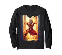 Grafico della Bibbia di Fede Cristiana in Stile Comico epico - Sansone Maglia a Manica