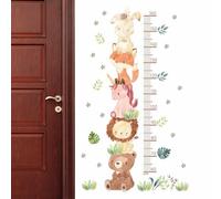 Grafico della crescita del bambino - Adesivi murali in altezza - Decalcomania per grafico di crescita degli animali della foresta, decalcomanie da muro per bambini in PVC rimovibili, decorazion