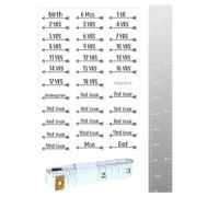 Grafico della crescita per bambini, grafico della crescita degli specchi per bambini | Il grafico di crescita rispecchia il righello - Grafico di crescita del righello per specchietti flessibili e inf