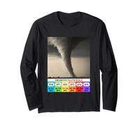 Grafico della Scala Fujita ottimizzato per Il Grafico del Vento Tornado Storm Chaser Maglia a Manica
