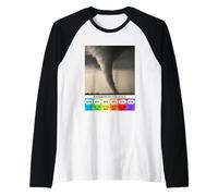 Grafico della Scala Fujita ottimizzato per Il Grafico del Vento Tornado Storm Chaser Maglia con Maniche Raglan