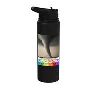 Grafico della scala Fujita ottimizzato per il grafico del vento Tornado Storm Chaser Stainless Steel Insulated Water Bottle